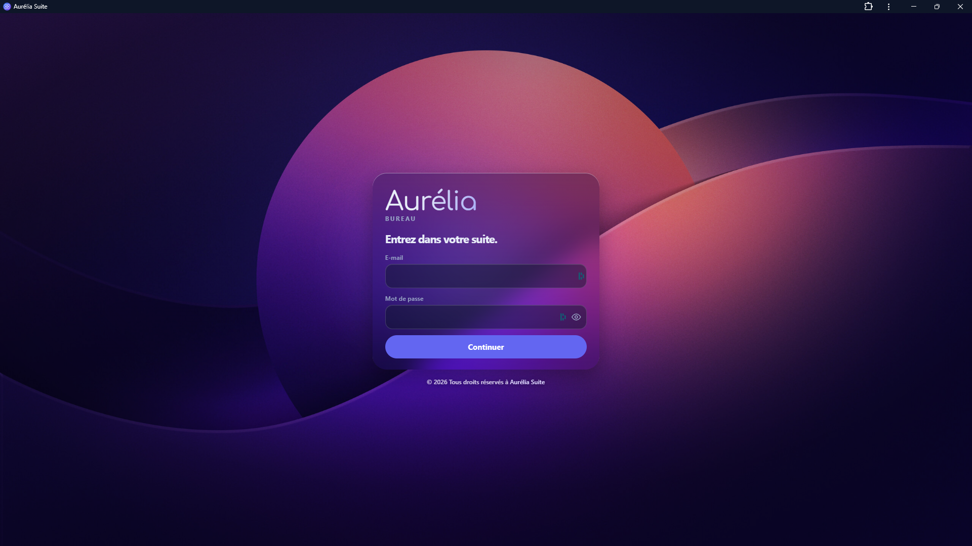 Connexion à Aurélia Suite